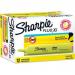 Sharpie Fluo XL Highlighter 3 Widths Nib Chisel Tip 0.75-5mm Yellow Ref 1825634 [Pack 12]