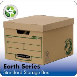 Cheap Stationery Supply of Bankers Box by Fellowes FSC Earth Series Standard Storage Box Brown 4470601 Pack of 10 102965 Office Statationery