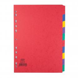 Cheap Stationery Supply of Elba Heavyweight Subject Dividers 10-Part Card Multipunched 220gsm A4 Assorted 400007513 104169 Office Statationery