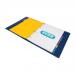 This photo displays a set of Elba Dividers & Indexes Elba Heavyweight Subject Dividers. The dividers are made of 220gsm card and have 10 parts, making them perfect for organizing A4 sized documents. They come in assorted colors, adding a pop of color to any filing system. The dividers are multipunched, making them compatible with a variety of binder and folder sizes.
