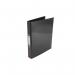 This photo shows a sleek and professional black Elba ring binder with a glossy finish. It has 2 durable O-rings and a 25mm size, perfect for storing A4+ size documents.