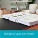 A black Oxford ring binder with a glossy laminated finish and 2 O-rings, measuring 25mm in size and fitting A4+ paper.