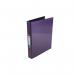 The photo shows a stack of metallic purple Oxford Ring Binders by Elba, with a glossy finish and 2 O-rings measuring 25mm. They are designed for A4+ size and have a laminated texture. The binders look sleek and professional, perfect for organizing important documents and reports.