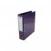In the photograph, there are several Oxford Lever Arch Files with a glossy, laminated finish in a vibrant shade of purple. The files have a 70mm capacity and are made of sturdy paper on board material. They are designed to hold A4 sized documents securely and efficiently.