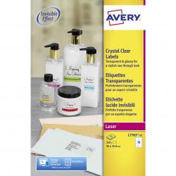 Cheap Stationery Supply of Avery Crystal Clear Label 10 Per Sheet 96x50.8mm L7783-25 250 Labels 105582 Office Statationery
