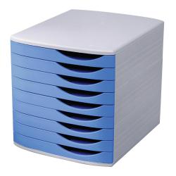 Cheap Stationery Supply of 5 Star Elite Desktop Drawer Set 9 Drawers A4 & Documents up to 260x350mm Grey/Blue 108397 Office Statationery