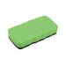 In this picture, you can see a 5 Star Elite Drywipe Eraser in a vibrant lime green color. It has a magnetic strip on the back, allowing it to easily stick to any magnetic whiteboard. The eraser is sleek and compact, ideal for wiping away drywipe markers with ease. Simple and functional, it is a must-have accessory for any drywipe board. Other 5 Star Drywipe Accessories can also be seen in the background, adding a touch of organization and convenience to the workspace.