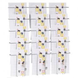 Cheap Stationery Supply of Twinco Literature Display Wall Mounted 15 Compartments A4 Silver TW51208 108843 Office Statationery