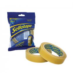 Cheap Stationery Supply of Sellotape Original Golden Tape Roll Non-static Easy-tear 24mmx66m 1443306 Pack of 6 113446 Office Statationery