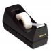 This image shows a sleek, modern Scotch tape dispenser with a clear base and white top. It comes with 3 rolls of translucent tape which measure 19mm by 33m each. The dispenser is designed for desktop use and has the iconic C38 logo on the front.