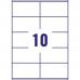 Avery Multipurpose Labels Laser Copier Inkjet 10 per Sheet 105x57mm White Ref 3425 [1000 Labels] 126620