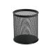 The picture shows a sleek black wire mesh pen pot with dimensions of 80x95mm. It is part of the 5 Star Desk Sets & Tidies collection and is perfect for organizing writing utensils on any office desk.