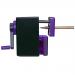 The Swordfish Pencil Sharpener is a sleek and modern desk accessory. With its vibrant black and purple design, this automatic sharpener features an 8mm diameter and a desk clamp for easy use. Its auto-stop feature ensures precise sharpening every time. A must-have for any office or workspace.