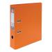 The photograph features a stack of 10 5 Star Office Premium Polypropylene Lever Arch Files in vibrant orange color. The files are labeled with the brand name and have a 5-star rating symbol on each one. The files are A4 size and have a lever arch mechanism for easy opening and closing. The high-quality polypropylene material gives the files a sleek and durable appearance. The photograph showcases the professional and organized look of these 5-star lever arch files.