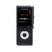 The Olympus DS-2600 Digital Voice Recorder is a sleek and compact device in black. It features a slide switch for easy operation and has the brand name, Olympus Dictation imprinted on the front. The device has a modern and professional aesthetic with a clear display and buttons for audio control. It also comes with a built-in microphone for high-quality recording and a port for external headphones. With its advanced technology, this digital voice recorder is perfect for professionals on the go.