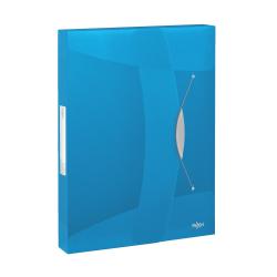 Cheap Stationery Supply of Rexel Choices Box File PP Elastic Strap 40mm Spine A4 Trans Blue 2115667 142975 Office Statationery