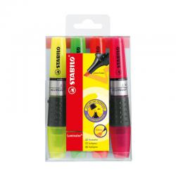 Cheap Stationery Supply of Stabilo Luminator Highlighters Chisel Tip 2-5mm Wallet Assorted 71/4 Pack of 4 142992 Office Statationery