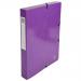 The photo features a set of Iderama ring binders and an elastic filing box, all in assorted colors and with a 40mm spine. The A4 size of the products is clearly visible, and each item has a label with the Iderama logo. The binders are neatly stacked on top of the filing box, creating a professional and organized look.
