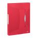Rexel Choices Box File PP Elastic Strap 40mm Spine A4 Trans Red Ref 2115668