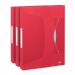 Rexel Choices Box File PP Elastic Strap 40mm Spine A4 Trans Red Ref 2115668