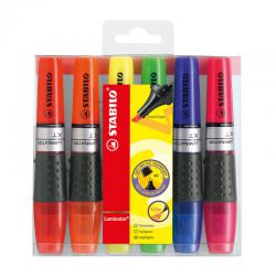 Cheap Stationery Supply of Stabilo Luminator Highlighters Chisel Tip 2-5mm Wallet Assorted 71/6 Pack of 6 144177 Office Statationery