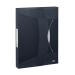Rexel Choices Box File PP Elastic Strap 40mm Spine A4 Trans Black Ref 2115669
