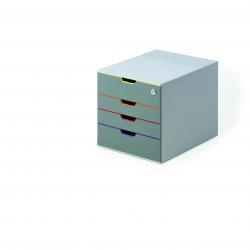 Cheap Stationery Supply of Durable Varicolor Safe 4 Drawer Box with Lockable Top Drawer Grey 760627  147016 Office Statationery
