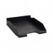 The Exacompta Letter Tray is made of recycled plastic and comes in classic black. It measures W255xD346xH65mm, making it the perfect size for your desk. A simple, yet durable design, this tray is a practical addition to any office space.