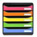 The BIG-BOX Drawer Sets Exacompta Big Box Plus 5-Drawer Storage Set features a stackable design and vibrant harlequin pattern. The A4plus drawers provide ample storage space and are perfect for organizing your office or craft supplies.