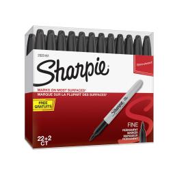 Cheap Stationery Supply of Sharpie Permanent Markers Fine Point Black 2096886 Pack of 24 154001 Office Statationery