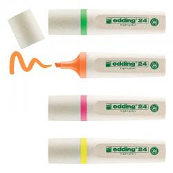 Cheap Stationery Supply of Edding e-24 EcoLine Highlighter Chisel Tip Assorted 4-24-4 Pack of 4 157629 Office Statationery