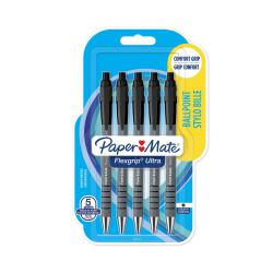 Cheap Stationery Supply of Paper Mate Flexgrip Ultra Retractable Ballpoint Pen Medium Point 1.0mm Black 2027751 Pack of 5 158763 Office Statationery