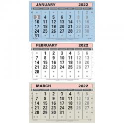 Cheap Stationery Supply of At-A-Glance 2022 Wall Calendar Three Months to View Board Binding 300x595mm Assorted TML 2022 160129 Office Statationery