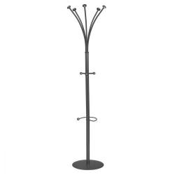 Cheap Stationery Supply of 5 Star Facilities Coat Stand with Umbrella Holder 5 Pegs 3 Hooks Base Diameter 380mm Height 1790mm Grey 161288 Office Statationery