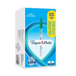 Cheap Stationery Supply of Paper Mate Ball Point Pen 1.0mm Capped Green 2084420 Box 50  162088 Office Statationery