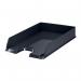 This photo features a set of ACCO Brands Letter Trays Rexel Choices in black. The trays are made of durable PP material and measure 254x350x61mm in size, perfect for holding A4 sized documents. The sleek design adds a touch of sophistication to any desk.
