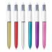 BIC 4 Colours Shine Ballpoint Pens 1.0mm Tip Assorted Metallic Barrels Ref 964775 [Pack 12]