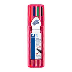 Cheap Stationery Supply of Staedtler Triplus Permanent Fineliner Assorted 331 SB4 Pack of 4 164423 Office Statationery