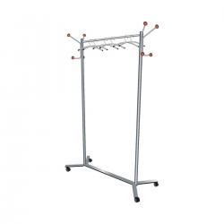 Cheap Stationery Supply of 5 Star Facilities Coat Rack Mobile 4 Wheels 4 Pegs 4 Hooks Capacity of 36 Hangers 1200x500x1700mm Silver 165518 Office Statationery