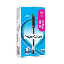 Cheap Stationery Supply of Paper Mate Gel Pen 0.5mm Capped Black Ink 2084375 Pack of 12  165645 Office Statationery