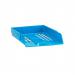 In the photograph, the Avery Letter Trays are shown in a vibrant blue color. They are stackable and versatile, making them ideal for A4 and foolscap documents. The trays have a sleek design, measuring W278xD390xH70mm, and are perfect for organizing files and papers on a desk.