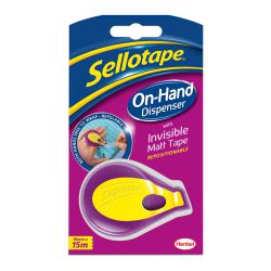 Cheap Stationery Supply of Sellotape On Hand Invisible Dispenser 18mmx15m Matt White 2379004 166885 Office Statationery