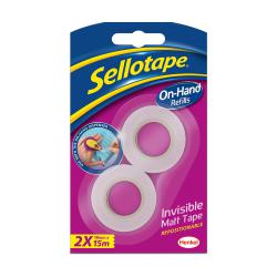 Cheap Stationery Supply of Sellotape On Hand Invisible Twin Refills 18mmx15m Matt White Pk2 2379006 168027 Office Statationery