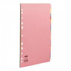 Cheap Stationery Supply of Concord Subject Dividers 20-Part Multipunched 160gsm A4 Assorted 74499/J44 182260 Office Statationery