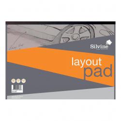Cheap Stationery Supply of Silvine Layout Pad 50gsm Acid-free Paper 80 Sheets A3 White A3LP 224705 Office Statationery