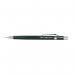 The photo features a set of Pentel Mechanical Pencils, specifically the Pentel P205 model, with an attached eraser. The pencils have a steel-lined sleeve and come with 6 HB 0.5mm lead refills.