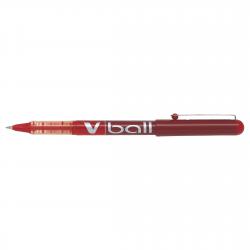 Cheap Stationery Supply of Pilot V-Ball VB5 Rollerball Pen Fine 0.5mm Tip 0.3mm Line Red BLVB502 Pack of 12 Office Statationery