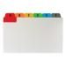This image features a set of 5 star card indexing cards, with an accompanying A-Z office guide. The cards are reinforced and measure 5x3 inches, or 127x76mm, and are colored in various shades. The tabs on the cards are also multicolored, allowing for easy organization and navigation. The white background of the cards gives a clean and professional appearance.