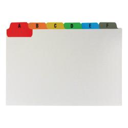 Cheap Stationery Supply of 5 Star Office Guide Card Set A-Z Reinforced 6x4in 152x102mm White with Tabs Multicoloured 253962 Office Statationery