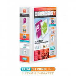 Cheap Stationery Supply of Elba Panorama Presentation Ring Binder PP 4 D-Ring 65mm Capacity A4 White 400008673 Pack of 4 255246 Office Statationery
